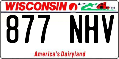 WI license plate 877NHV