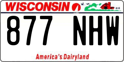WI license plate 877NHW