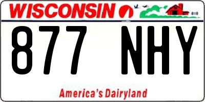 WI license plate 877NHY