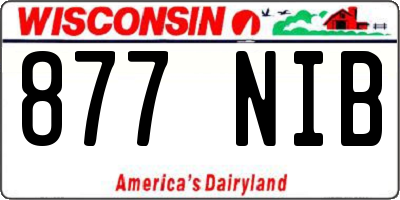 WI license plate 877NIB