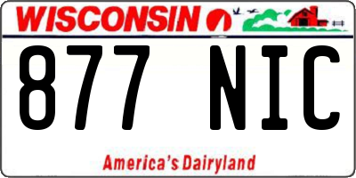 WI license plate 877NIC