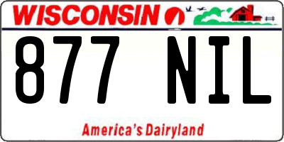 WI license plate 877NIL