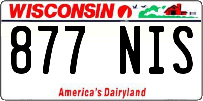 WI license plate 877NIS