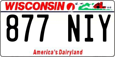 WI license plate 877NIY