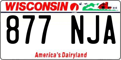WI license plate 877NJA