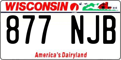 WI license plate 877NJB