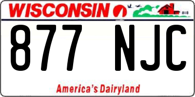 WI license plate 877NJC