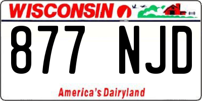 WI license plate 877NJD