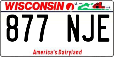 WI license plate 877NJE