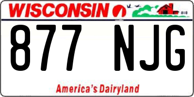 WI license plate 877NJG