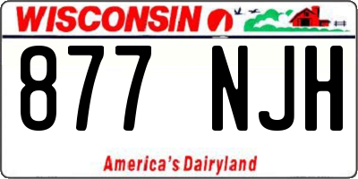 WI license plate 877NJH