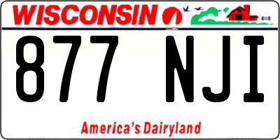 WI license plate 877NJI