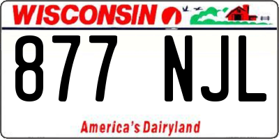 WI license plate 877NJL