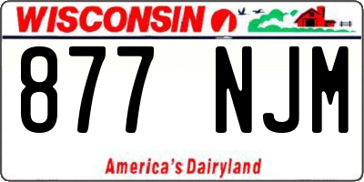 WI license plate 877NJM