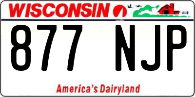 WI license plate 877NJP