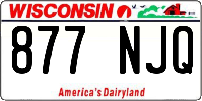 WI license plate 877NJQ