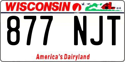 WI license plate 877NJT
