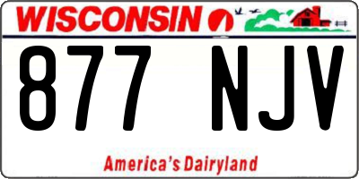 WI license plate 877NJV