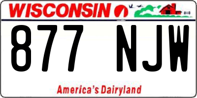 WI license plate 877NJW
