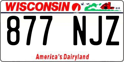 WI license plate 877NJZ
