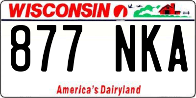 WI license plate 877NKA