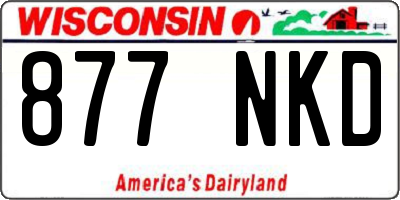 WI license plate 877NKD