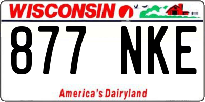 WI license plate 877NKE