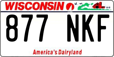 WI license plate 877NKF