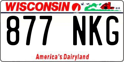 WI license plate 877NKG