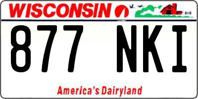 WI license plate 877NKI