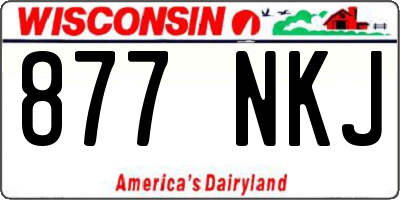 WI license plate 877NKJ