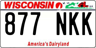 WI license plate 877NKK