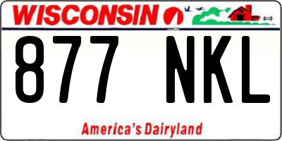 WI license plate 877NKL
