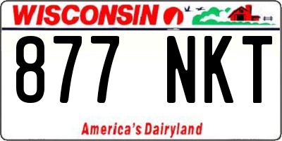 WI license plate 877NKT