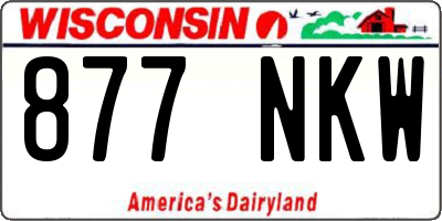 WI license plate 877NKW