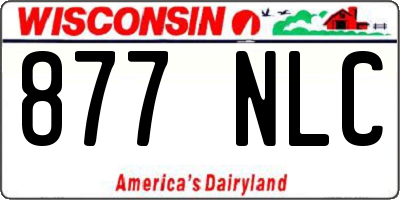 WI license plate 877NLC