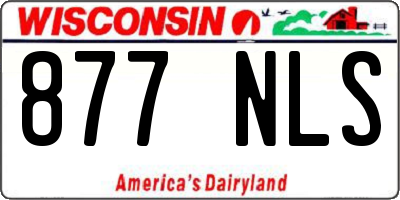 WI license plate 877NLS