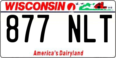 WI license plate 877NLT