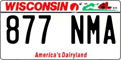 WI license plate 877NMA