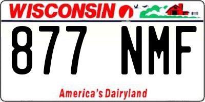 WI license plate 877NMF
