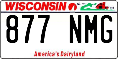 WI license plate 877NMG