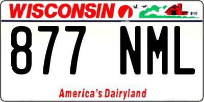 WI license plate 877NML
