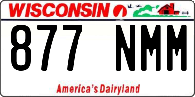 WI license plate 877NMM