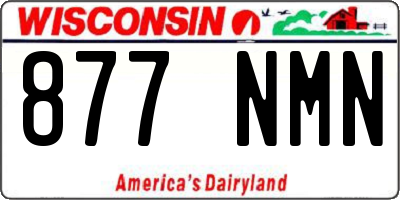 WI license plate 877NMN