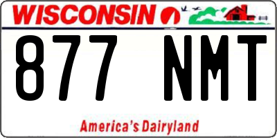 WI license plate 877NMT