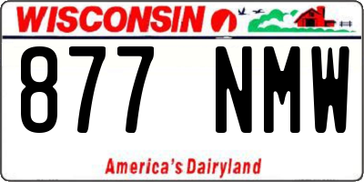 WI license plate 877NMW