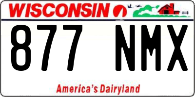 WI license plate 877NMX