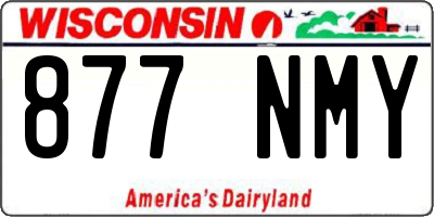 WI license plate 877NMY