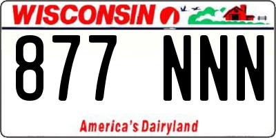 WI license plate 877NNN