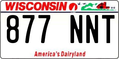 WI license plate 877NNT
